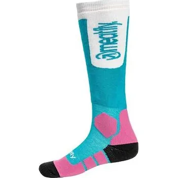 Pánské termoprádlo Meatfly sNB & SKI ponožky Leeway Turquoise | Modrá | Velikost S