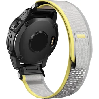 Řemínek na hodinky Trail loop - Garmin QuickFit řemínek 22mm - Šedo/žlutý IR-AWGW-0584