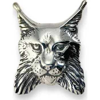 Přívěsek Drakkaria RYS OSTROVID - Lynx, stříbrný přívěsek, Ag 925
