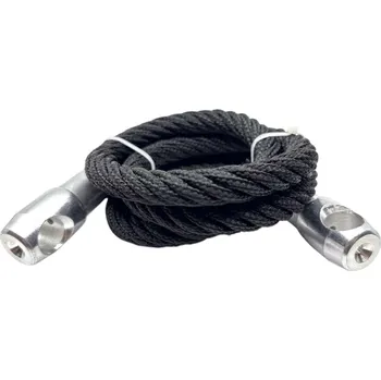 Tažné lano Lano s bočními spoji - černé 1m