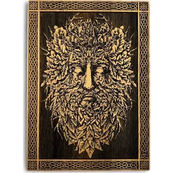 Kadlus ZELENÝ MUŽ nástěnná dekorace, dřevo 32x44 cm