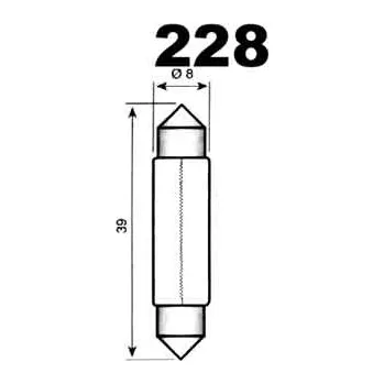 Autožárovka žárovka sufit 12V 5W SV7 8x39mm