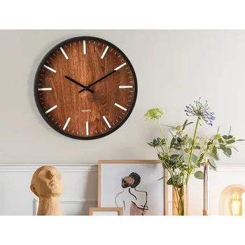 Hodiny Nástěnné hodiny 30 cm, imitace dřeva