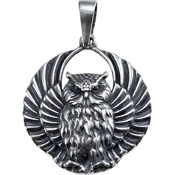 Přívěsek Drakkaria SOVA, antický stříbrný přívěsek, Ag 925