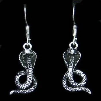 Náušnice Megalith KOBRA - hadí stříbrné náušnice, Ag 925