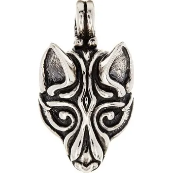 Přívěsek Drakkaria VLK FENRIR, stříbrný přívěsek, vikinský výtvarný styl, Ag 925, 16 g