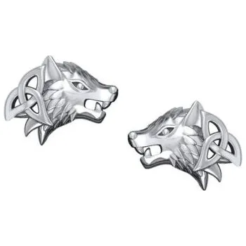 Náušnice Peter Stone KELTŠTÍ VLCI stříbrné náušnice, Ag 925
