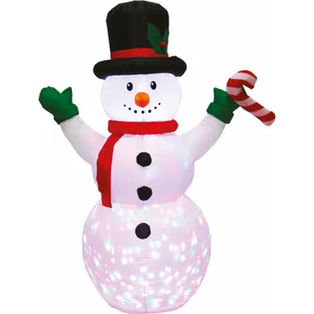 Vánoční světelná dekorace Sparkys Nafukovací sněhulák Candy Cane 150 cm LED multicolor