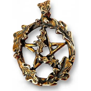 Přívěsek Drakkaria DUBOVÝ PENTAGRAM, přívěšek, bronz