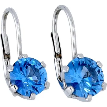 Náušnice Goldstore Náušnice bílé zlato akvamaríny Váha: 2.50 g