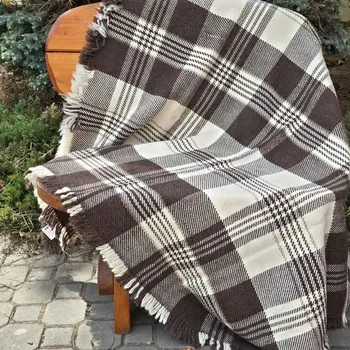 deka RODOPA, tradiční vlněná deka z Balkánu, přírodní