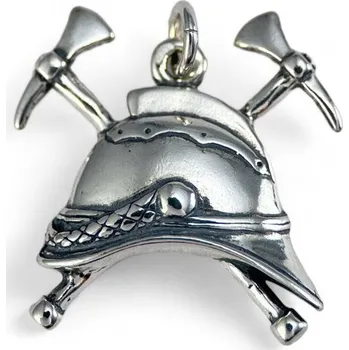 Přívěsek Drakkaria STARÁ HASIČSKÁ PŘILBA, stříbrný přívěsek, Ag 925