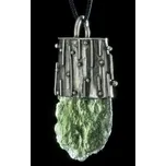 Drakkaria GABROS, stříbrný přívěsek s vltavínem, Ag 925