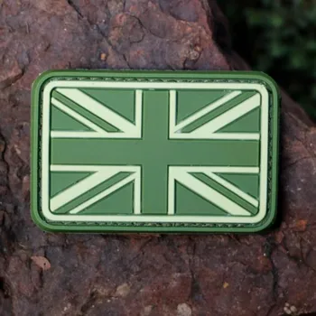 Nášivka UK / Great Britain vlajka, nášivka PVC 3D, forest