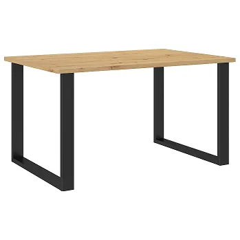 Jídelní stůl LOFT - Jídelní stůl š. 138 x 75 x 90, lamino Dub artisan/ černý kov (IMERIAL) "LP" (K150-E)MIMOŘÁDNÁ AKCE ORFA DO VYPRODÁNÍ ZÁSOB