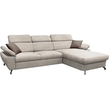 Pohovka OPTIMAL II TRENDY - Pravá sedací souprava látka BÍLÁ KÁVA BUBBLE 2/ polštářky BUBLE 5 HNĚDÁ(OMEGA =3BALÍKY)(FI) kolekce - "F"(K250) NOVÁ LÁTKA