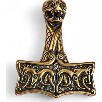 Přívěsek Drakkaria THOROVO KLADIVO, styl Oseberg, Norsko, bronz