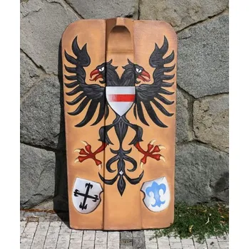 PAVÉZA, ručně malovaný dřevěný štít ORLICE