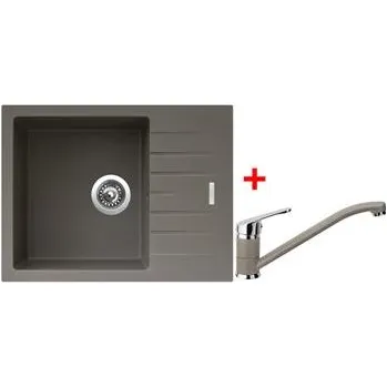 Granitový dřez Sinks PERFECTO 650 Truffle + Pronto GR