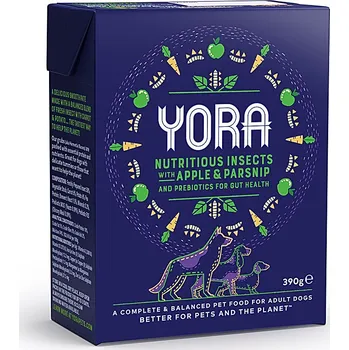 Krmivo pro psa YORA paštika z hmyzu s jablkem a pastiňákem 390g