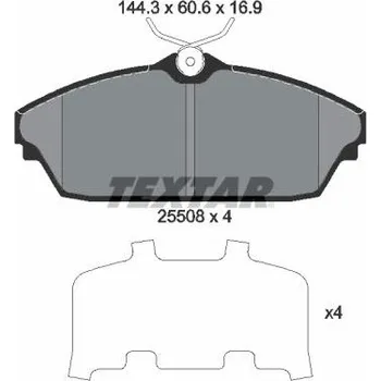 Sada brzdových destiček, kotoučová brzda TEXTAR 2550801