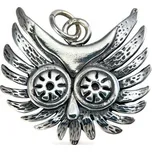 Drakkaria SOVA - hlava, stříbrný přívěsek, Ag 925