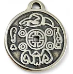 Drakkaria Amulet Bohatství buddhistický Feng Shui, stříbrný přívěsek, Ag 925