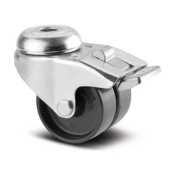 Pojezdové kolečko Agila Twin TENTE Přístrojová kolečka 50mm, s brzdou, otvor pro čep, 2975UOO050P30-11