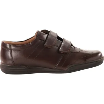 Dámské tenisky Kožené derbies na suchý zip kaštanová 41