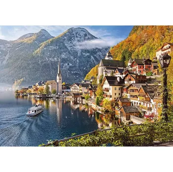 Puzzle Cherry Pazzi Hallstatt v ranním světle Rakousko 2000 dílků