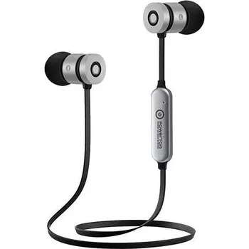 Sluchátka Powerton W2, bezdrátová bluetooth sluchátka, bezdrátová černo-stříbrná