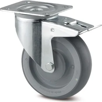 Pojezdové kolečko Alpha TENTE Kolečko antistatické 100mm, s brzdou, plotýnka, 3477XSP100P62