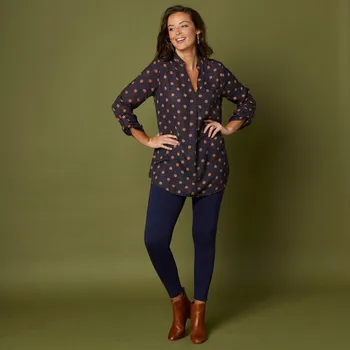 Dámské legíny Sada 2 legín s pružným pasem námořnická modrá/černá 56