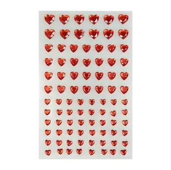 Set školních potřeb Serduszka kryształki samoprzylepne 84szt