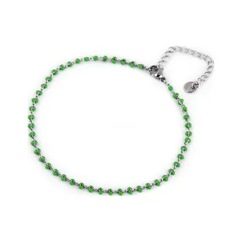 Náramek Náramek na kotník z nerezové oceli - 1 ks - 3 zelená sv.
