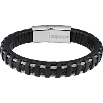 Náramek Pletený kožený náramek 45055 Náramek velikost 20cm