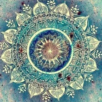 Diamantové malování Diamantové malování/HOMFUN - Mandala krajková bílá