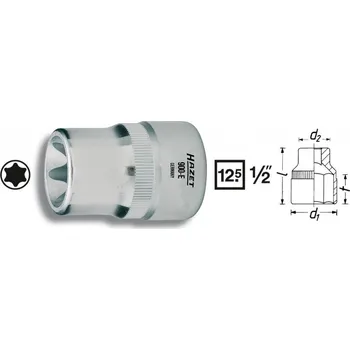 Dílna Vnitřní nástrčný klíč 1/2" TORX® E12 HAZET 900-E12 - HA043019