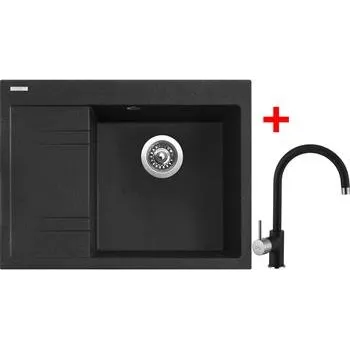 Kuchyňský dřez Sinks RIM 650 P Granblack + Vitalia GR