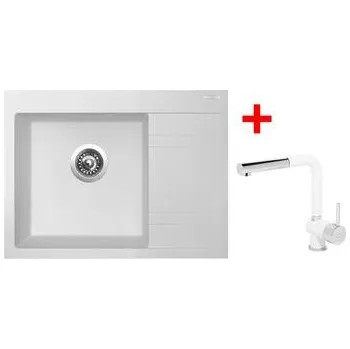 Granitový dřez Sinks RIM 650 L Milk + Mix 3 P GR