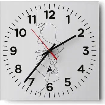 Hodiny Kuchyňské nástěnné hodiny 30x30 Grafika Skleněné hodiny do obýváku Moderní Tiché