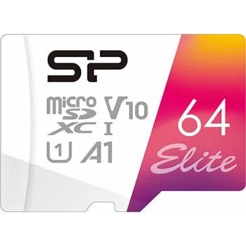 Paměťová karta Karta Silicon Power Elite MicroSDXC 64 GB Class 10 UHS-I/U1 A1 V10 (SP064GBSTXBV1V20SP)