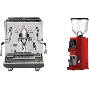 Kávovar ECM Synchronika II + Eureka Atom W 75, ferrari red