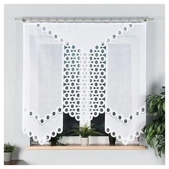 Dekorační oblouková krátká záclona DIASKIA 160 bílá 160x160 cm MyBestHome