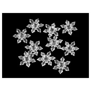 Dekorační vločky Ø29 mm k zavěšení - 300 ks - transparent