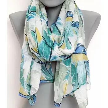 Šála Dámská šálka / šála se vzorem - listy