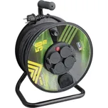 Kabel prodlužovací 50m/230V EMOS, cívka 4 zásuvky guma IP44