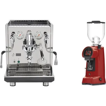 Kávovar ECM Synchronika II + Eureka Helios 75, ferrari red