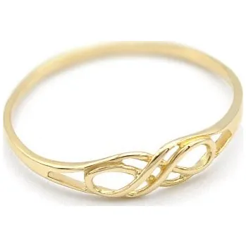 Prsten B&B Goldinvestic Zlatý prsten jemný propletená ozdoba 0,67g Žlutá