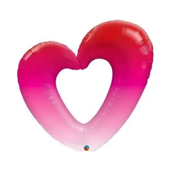 Balon foliowy Pink Ombre Heart 107cm